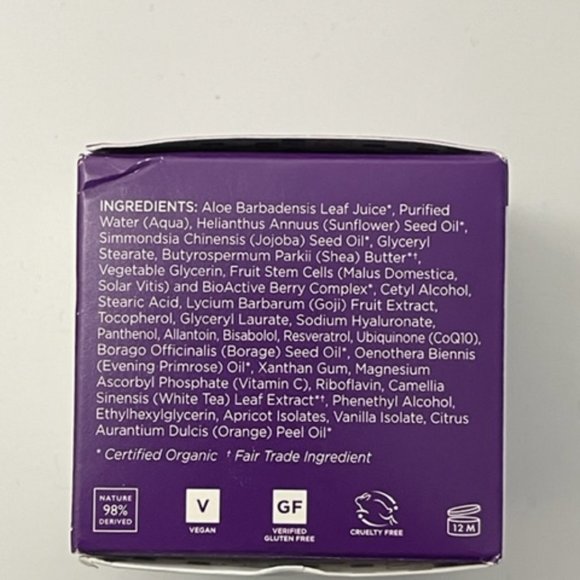 BNIB - Andalou Naturals Age Defying Goji Peptide Perfecting Facial Cream 50 g 1. - Picture 6 of 6